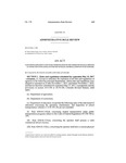 Concerning Implementation of Recommendations of the Committee on Legal Services in Connection with Legislative Review of Rules and Regulations of State Agencies.