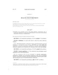 Concerning the Allowable Uses of Reclaimed Domestic Wastewater, and, in Connection Therewith, Allowing Reclaimed Domestic Wastewater to Be Used for Food Crops and Making an Appropriation.