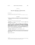 Concerning a Requirement that the Money in the Healthcare Affordability and Sustainability Fee Cash Fund Be Appropriated Annually Rather than Continuously Appropriated.