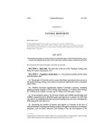 Concerning Measures to Increase Revenue for the Parks and Wildlife Division, and, in Connection Therewith, Setting Certain Hunting, Fishing, Parks, and Recreation Fees.