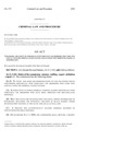 Concerning Treatment of Individuals with Substance Use Disorders Who Come into Contact with the Criminal Justice System, and, in Connection Therewith, Making an Appropriation.