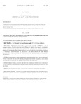 Concerning Treatment of Individuals with Substance Use Disorders Who Come into Contact with the Criminal Justice System.